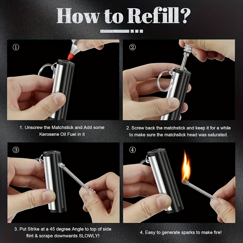 1-5 pack match lighter, flint  - Fire Starting Kit review and price