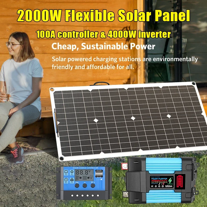 4000W Solar Panel Kit 12V To 1 - Solar Emergency Charger review and price